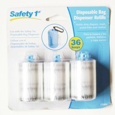 Safety 1st DisposableBag Dispenser Refill Rolls 3 pack diapers trash soiled bibs