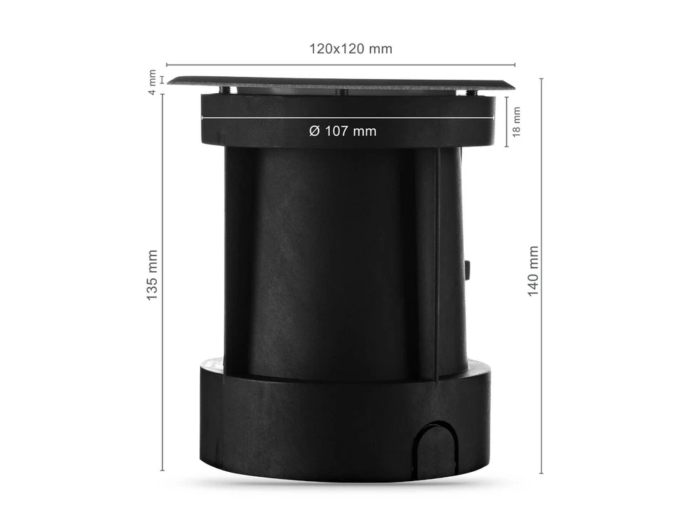 LED Bodeneinbaustrahler Außen IP67 - GU10 230V Bodenstrahler Gartenleuchte Eckig - Bild 4 von 4