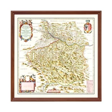 Old Map of Austria 1665 - Vintage Austria Art Wall Decor