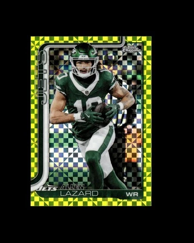 Allen Lazard  2025 Topps Chrome #236 Lime Green X-Fractor New York Jets L8