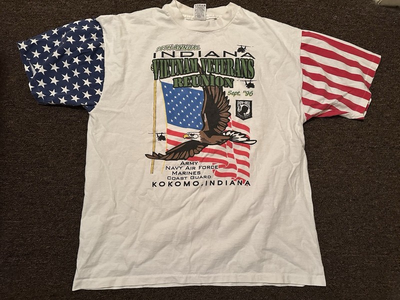 Vintage 90’s Vietnam War Veterans Reunion T Shirt America Rare