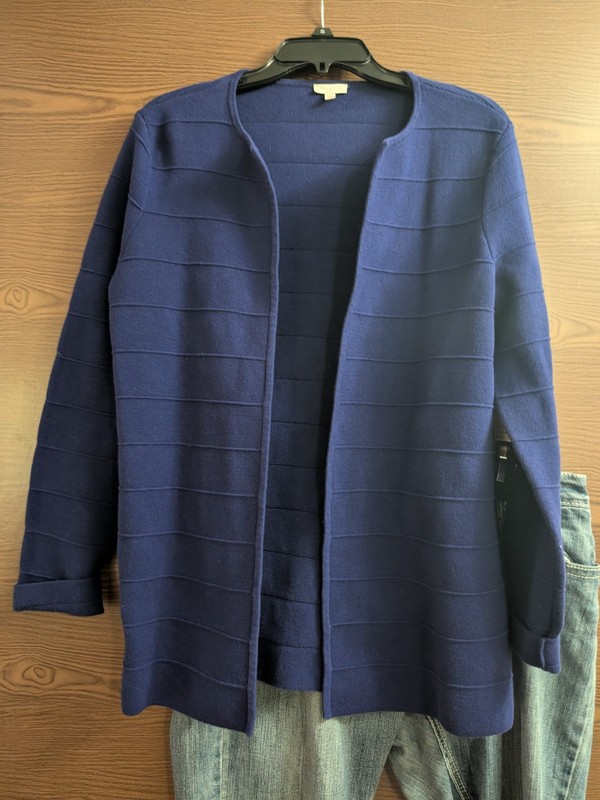 SIZE S TALBOTS Long Sleeve Purple Open Sweater INVPV3967
