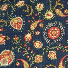 Mill Creek SAMANU Floral MIDNIGHT Home Decor Drapery Pillow Sewing Fabric BTY
