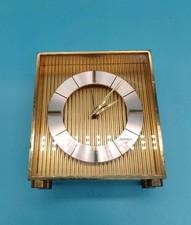Swiza 8 Vintage Alarm Clock Mini Mantel Brass Swiss Made Working Good Condition