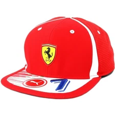 Kimi Raikkonen Scuderia Ferrari Racing Flat Brim Cap - Formula 1 - F1 - Puma Hat