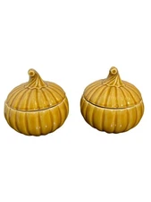 Linens 'n Things Pumpkin Shape Ceramic Soup Bowls