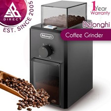 Delonghi Professional Burr Coffee Grinder│12 Cups│Adjustable Grinding│Black│InUK