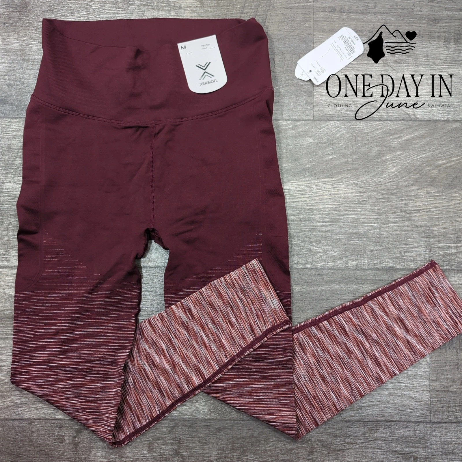 Xersion Port Wine Studio Capri Legging Size M