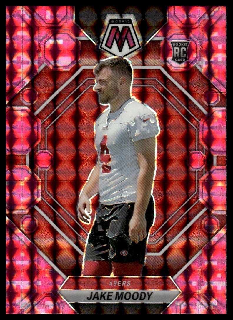 2023 Panini Mosaic #326 Jake Moody Camo Pink Mosaic