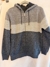 Men  s XL Sherpa Lined Zip Hoodie Jacket NWOT Warm Knit Cozy. Y8