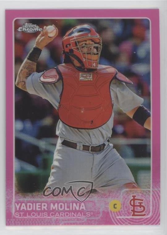 2015 Topps Chrome Pink Refractor Yadier Molina #25 u3f