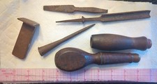 Lot of 6 Vintage Iron/Steel Hand Forged Tools...