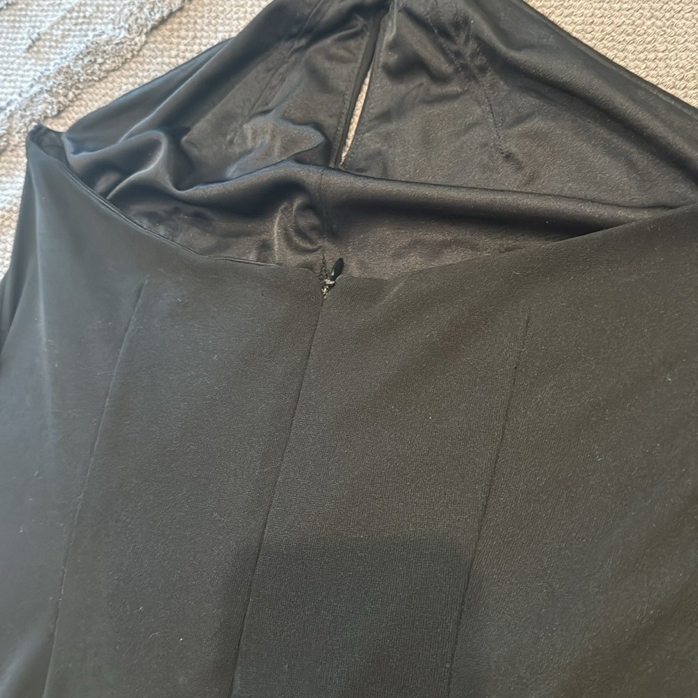 david meister black halter dress size 6