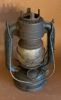 Alt Frowo Nr 50 Petroleum Lampe Ausrüstung Rostig 19cm Ausrüstung. Deko Fehlteil