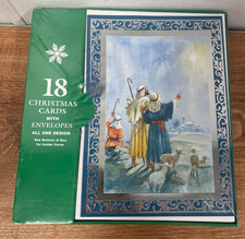 Set of 18 Christmas Cards with Envelopes Sealed Greeting Card Shepherds