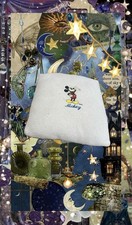 Vintage RARE Embroidered Disney Mickey Mouse Decorative Pillow