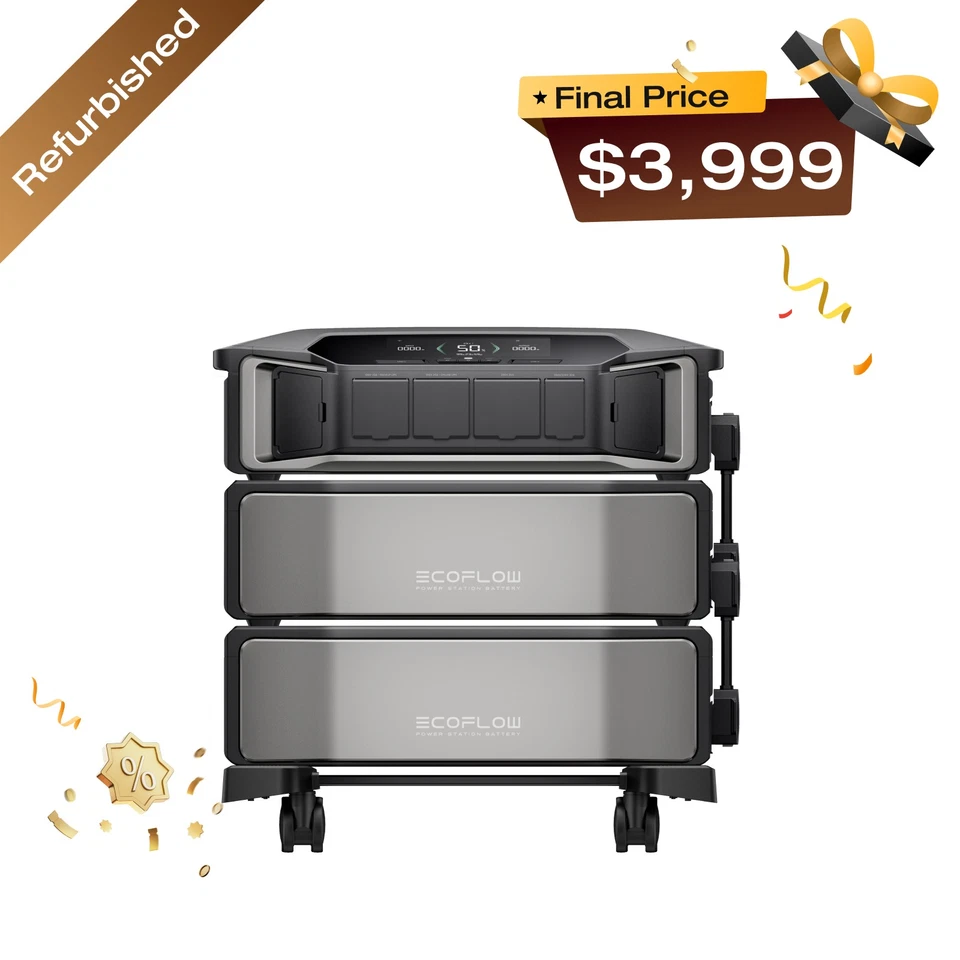 EcoFlow DELTA Pro Ultra 12kWh Power Station Lifepo4, Certified Refurbished