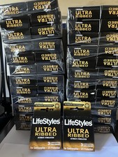 Lifestyles Ultra Pleasure Ribbed Simulation Latex Condoms 3ct Sealed 50 Boxes