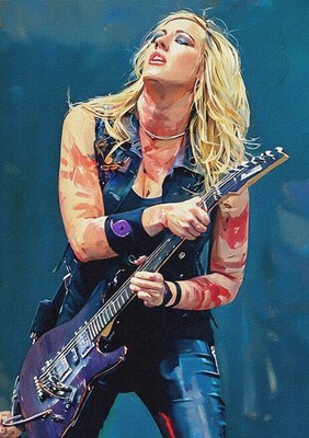 Nita Strauss Unique Oils Illustration #01 (A4 Size-210 x 297mm-8.5'' x 11.75'')