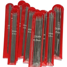 11 Sizes 55Pcs 7.9" Double Pointed Stainless Steel Knitting Needles Set 2MM -...