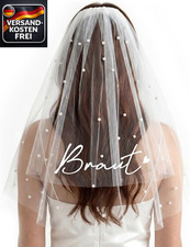 Brautschleier Kurz mit Perlen für Hochzeit u...