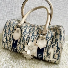 Christian Dior Trotter Canvas Mini Boston Handbag Authentic from Japan
