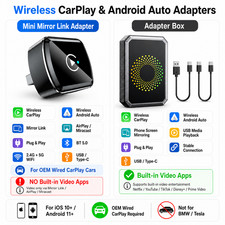 LAMTTO Wireless CarPlay AI box Android Auto Adapter Converter Netflix,YouTube