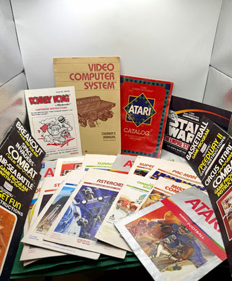 Huge Retro Atari 2600 Instruction Manual Lot 24 Pcs Launch Titles Catalog- READ