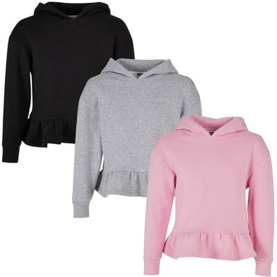 Urban Classics Kids Girls Organic Flounce Hoody Jumper Sweater Pullover Girls