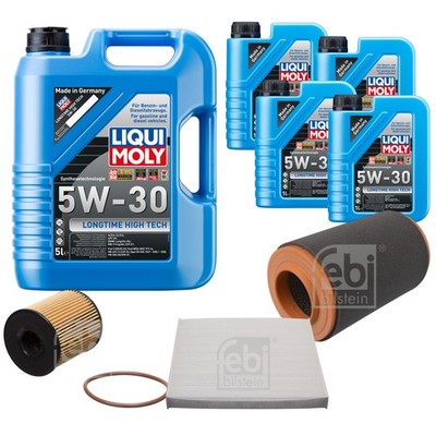 FEBI Inspektionspaket 9L LIQUI MOLY 5W-30 Longtime High Tech für Fiat Ducato