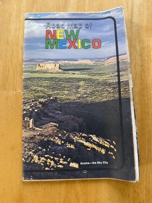 Vintage New Mexico Official State Highway Road Map Travel Folded Brochure USA