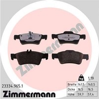 Bremsbelagsatz Scheibenbremse Rd:Z Zimmermann 23334.965.1 23334 FüR W211 W220 SL