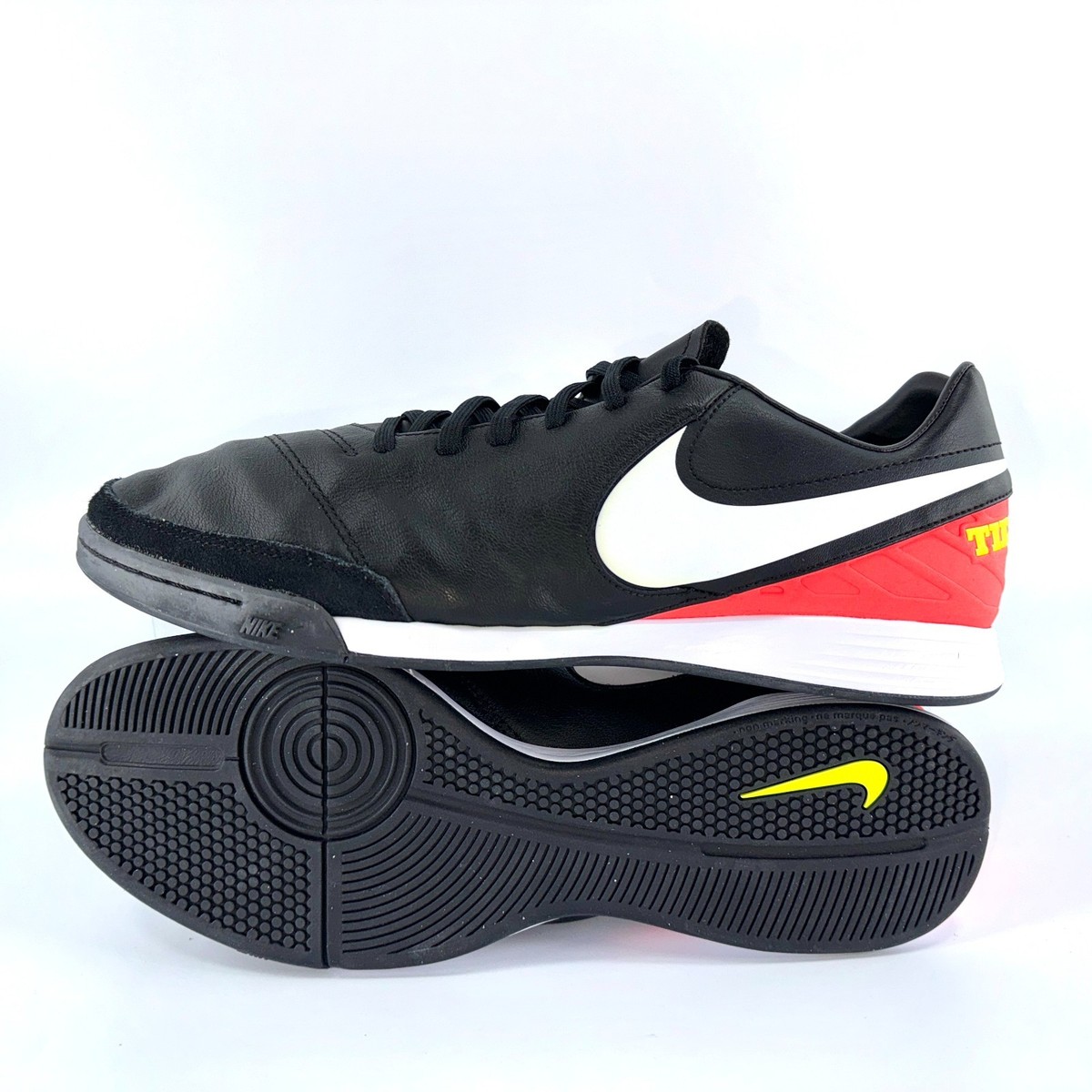 Nike TiempoX Mystic V IC 819222-018 US11 UK10 Black Men's Cleats