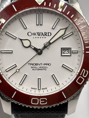 Christopher Ward C60 Trident Pro 600 Mk2 43mm Red bezel (10/2015