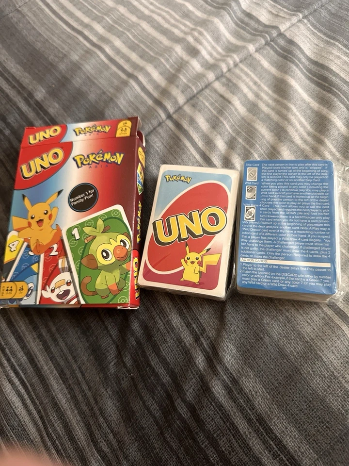 Uno Card Game Pokemon Edition 2 Sets of Cards Brand New Sealed - Image 2 of 2