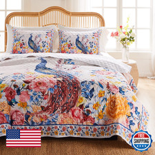 Greenland Home Fashions Ultra-Soft Reversible Brushed Microfiber Quilt Set