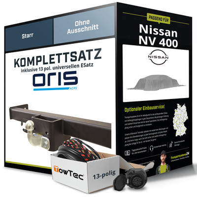Anhängerkupplung ORIS starr für NISSAN NV 400 +E-Satz Kit