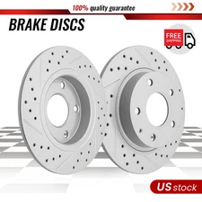 Rear Drilled Disc Brake Rotors For 2014-2018 Mazda 3 2014 2015 2016 3 Sport