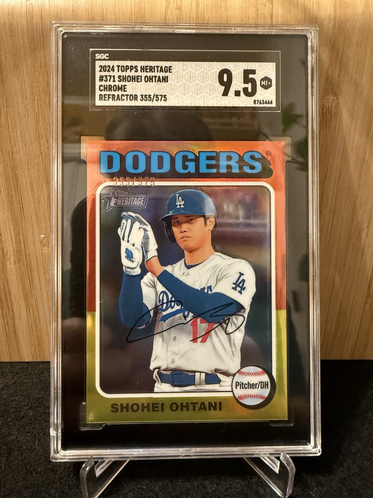2024 Topps Heritage Shohei Ohtani Chrome Refractor /575 SGC 9.5 Dodgers