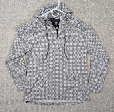 Peter Millar E4 Wind Geometric Trefoil White Women's S Golf Jacket Windbreaker 