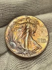 1941 Walking Liberty Half Dollar, Gem BU+++++++ Red Hue Gem High Grade Toned