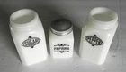 McKee milk glass spice bottles Sugar paprika pepper EUC