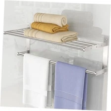 Towel Racks for Bathroom, 24" Bathroom Shelf with Towel 24IN Brushed Nickel