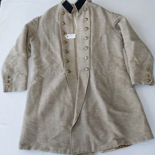 Civil War Reenacting Officer Frock Coat Jean Wool Size 50 Brown