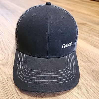 Neat. Embroidered Baseball Cap Black Gray Mesh Unisex Snapback By Hit Wear