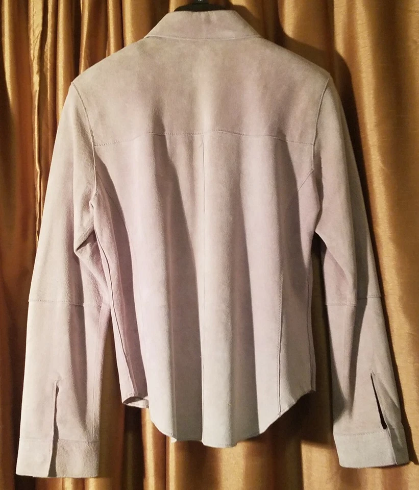 Chaqueta de cuero Mixit gris púrpura claro (talla 4) Foto 4 de 4