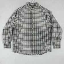 Eddie Bauer Plaid Long Sleeve Button Down Shirt Mens Size 2XLT Cotton XXL Tall