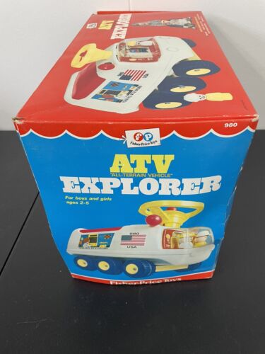 Vintage Fisher Price Explorer 1970s ride on atv moon rover 980 Box Only - Picture 3 of 10