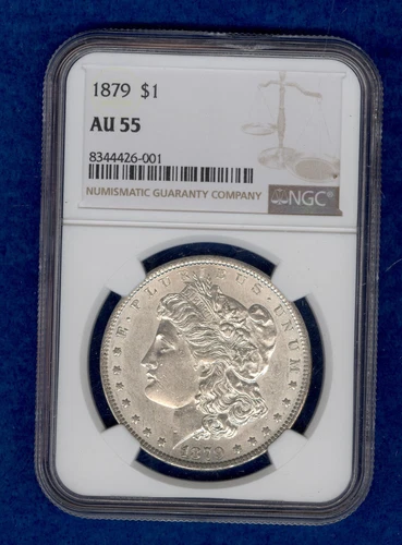 1879 Morgan Silver Dollar NGC AU55