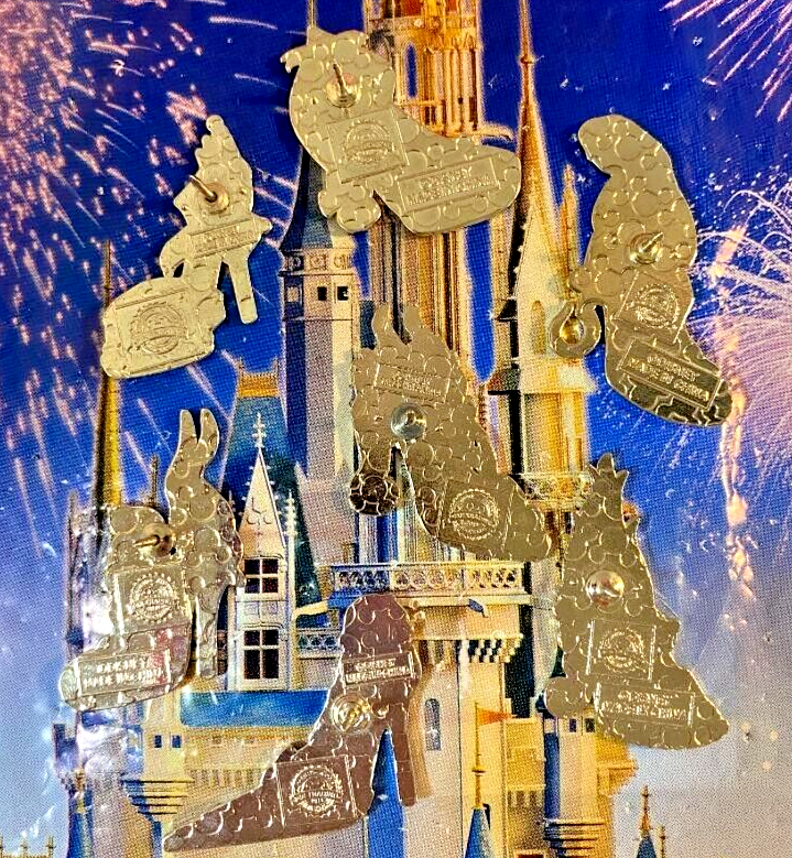 🎭 Disney Villains Designer High Heels 7 Pin Set 2014 Disney Parks